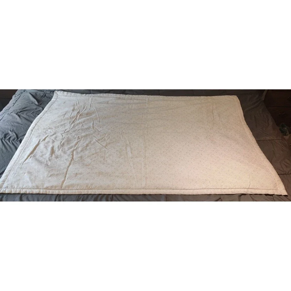 Vintage 1970s Handmade Tied Patchwork Baby Quilt Crib Blanket Nursery 55